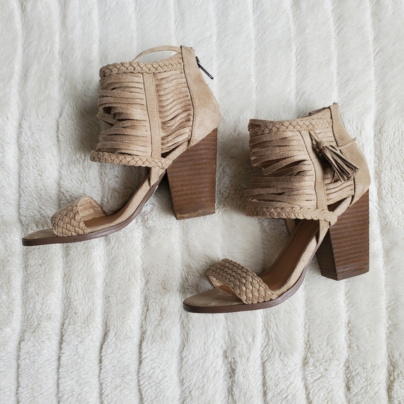 Not Rated Rosella Cream Open Toe Chunky Heels from Buckle - Picture 7 of 13